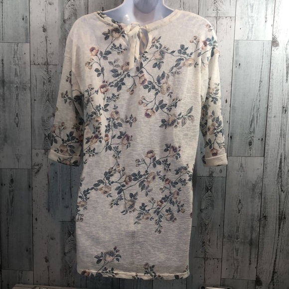 LC Lauren Conrad Runway Floral Tie Bow Top Small - Picture 4 of 10